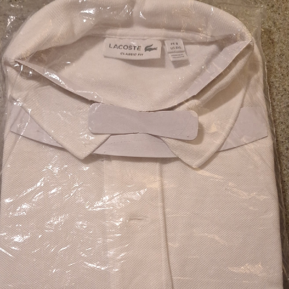 Lacoste Classic Fit Polo in Cream